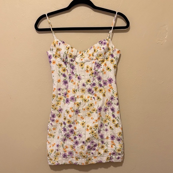 Zara Floral Mini Dress with Spaghetti Straps - Picture 1 of 5